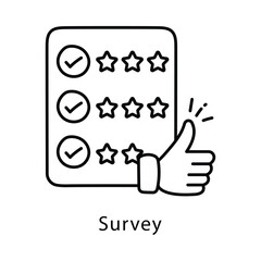Survey Vector Outline Style Icon. Eps 10 file