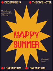 Editable poster about happy summer or any other event