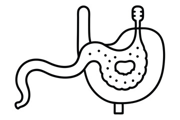 Hand drawn vector cartoon illustration icon design of an apple, an octopus, and an octopus with an apple