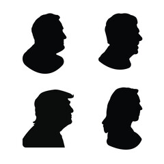  Male and Female Figures on White Background