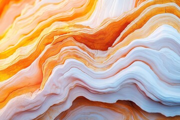 Obraz premium Layered rock formations in warm light reveal intricate textures and colors in a canyon