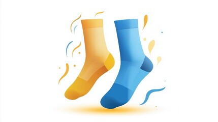 Mismatched Socks Symbol for World Down Syndrome Day Awareness