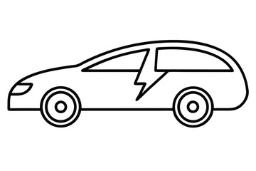 This black car vector icon illustrates an isolated automobile design for transport