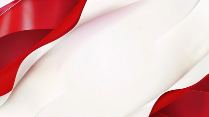 Flag Day Folded Background: Red Flags in Multifold Layers, Unfolding a Three - Dimensional Ode of the Interweaving of Creased Lights and Flag Elegance
