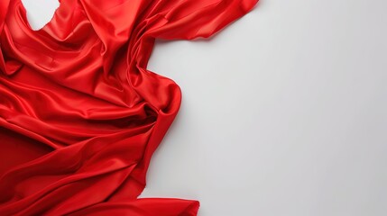 Flag Day Folded Background: Red Flags in Multifold Layers, Unfolding a Three - Dimensional Ode of the Interweaving of Creased Lights and Flag Elegance