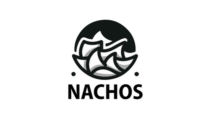 Nachos logo icon in vector file in black color 