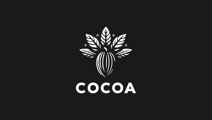 cocoa icon and logo in white and black color vector file 