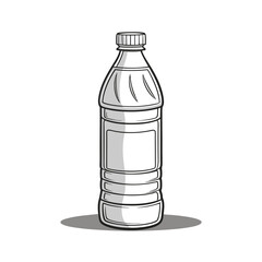 Beautiful bottle vector art illustration white background