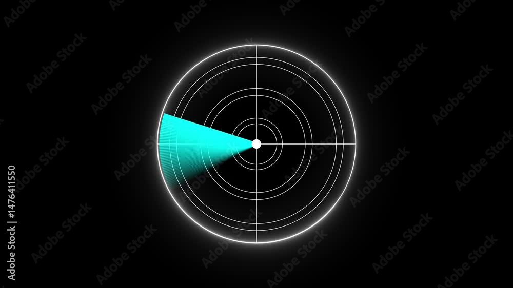 Poster animated radar sweep displaying digital data signals.animated radar screen sweep displaying digital 