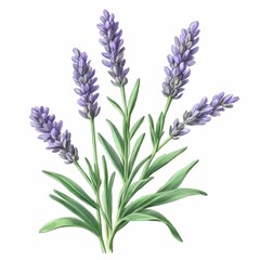 Naklejka premium Skecth - Lavender Sprig Illustration