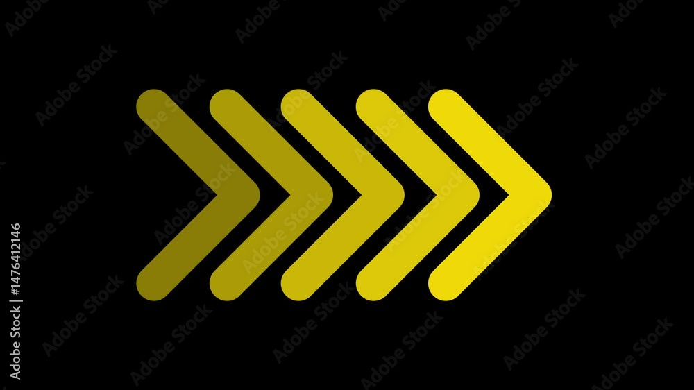 Poster abstract animated gradient arrows on dark background.animated abstract arrows with gradient effect m