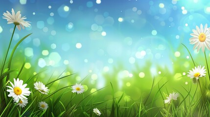 Flag Day Natural Background: Red Flags Merge with Wilderness, Spreading an Ecological Scroll Co - painted by Mountains, Rivers, Plants and Flag Passion