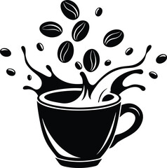 Coffee Cup with Splash Design