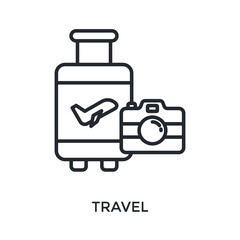 Travel Icon Outline Style. Vector Illustration For Graphic Design