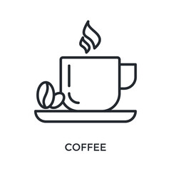 Coffee Icon Outline Style. Vector Illustration For Graphic Design