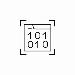 binary code icon sign vector