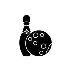 creative details Outline silhouette Bowling icon vector illustration