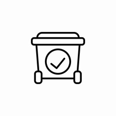 check bin icon sign vector