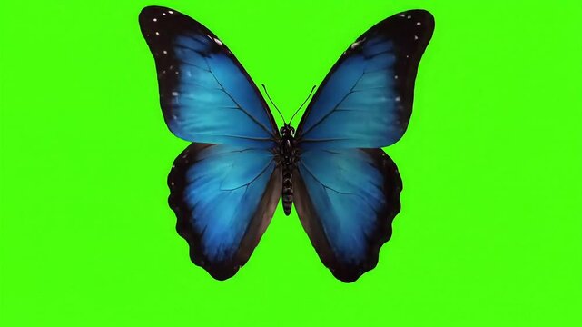 butterfly on green screen 