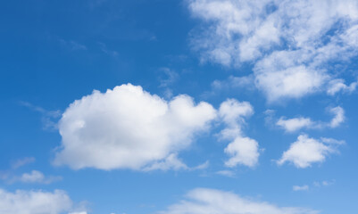 Sky Blue,Cloud Background,Horizon Summer Clear Sky over beach, Landscape nature sunrise in Winter,Spring panorama banner white clouds over blue ocean,Nature landscape