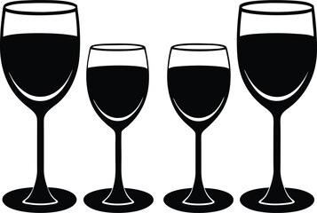 two glasses of champagne vector