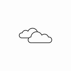 cloudy weather day icon sign vector