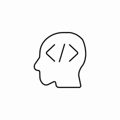 coding mind icon sign vector