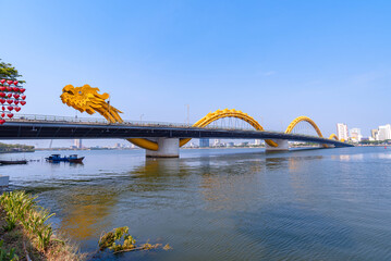 The most beautiful Viewpoint Dragon Bridge da nang city, vietnam.