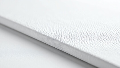 A close-up image of a textured white canvas, highlighting its fine details and subtle patterns, creating a minimalist and artistic aesthetic