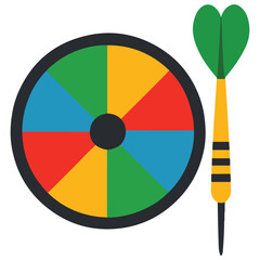 Obraz premium Colorful Darts illustration, Family Fun Digital Files, colorful Family clipart design, Family Fun day design sublimation 