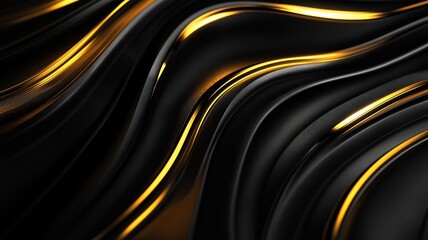 Waves of Elegance Shine in Rich Black and Gold