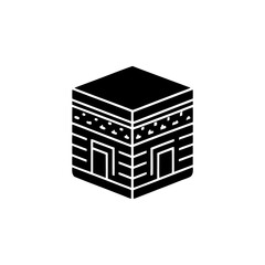 creative details Outline silhouette Kaaba icon vector illustration