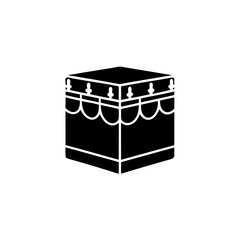 creative details Outline silhouette Kaaba icon vector illustration