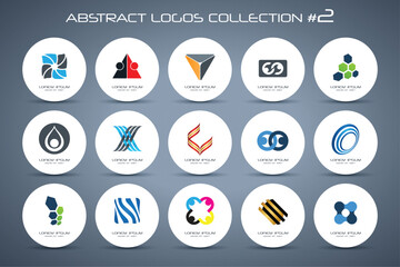 abstract logos collection, set of icons for web design
