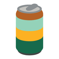 Fototapeta premium Colorful soda can illustration, Family Fun Digital Files, colorful Family clipart design, Family Fun day design sublimation 