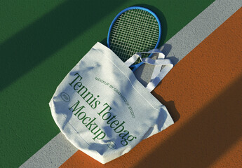 Tennis Totebag Mockup