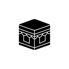 creative details Outline silhouette Kaaba icon vector illustration