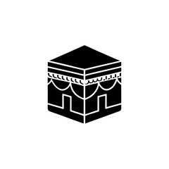 creative details Outline silhouette Kaaba icon vector illustration