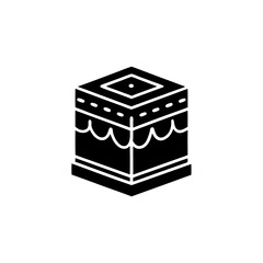 creative details Outline silhouette Kaaba icon vector illustration