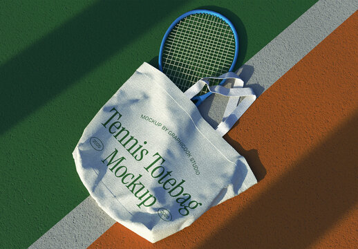Tennis Totebag Mockup