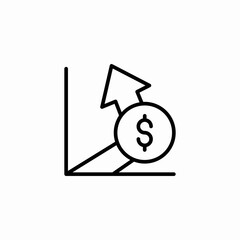 growth money icon sign vector