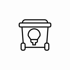 light bin icon sign vector