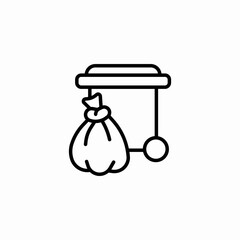 overflowing trash icon sign vector