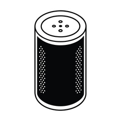 smart speaker black vector silhouette