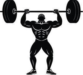 man lifting weights
