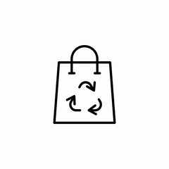 recycle bag icon sign vector