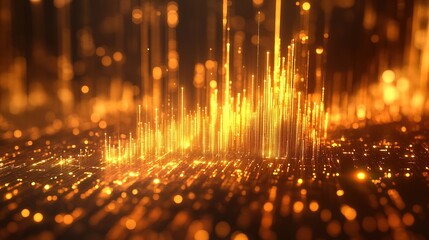 Obraz premium A golden stock market graph rising exponentially, symbolizing business success, glowing futuristic elements