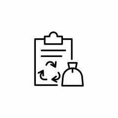 Obraz premium recycle clipboard icon sign vector