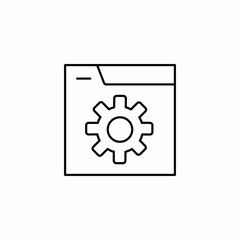 settings cogwheel icon sign vector