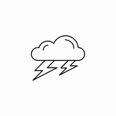 storm lightning cloud icon sign vector